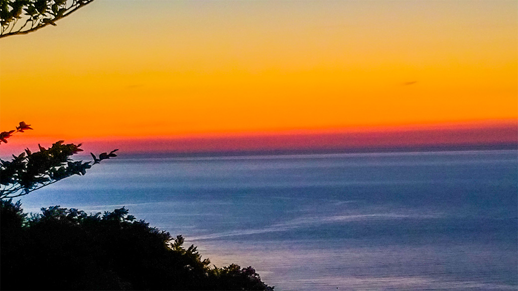 Sonnenuntergang am Hochufer vom Nordstrand